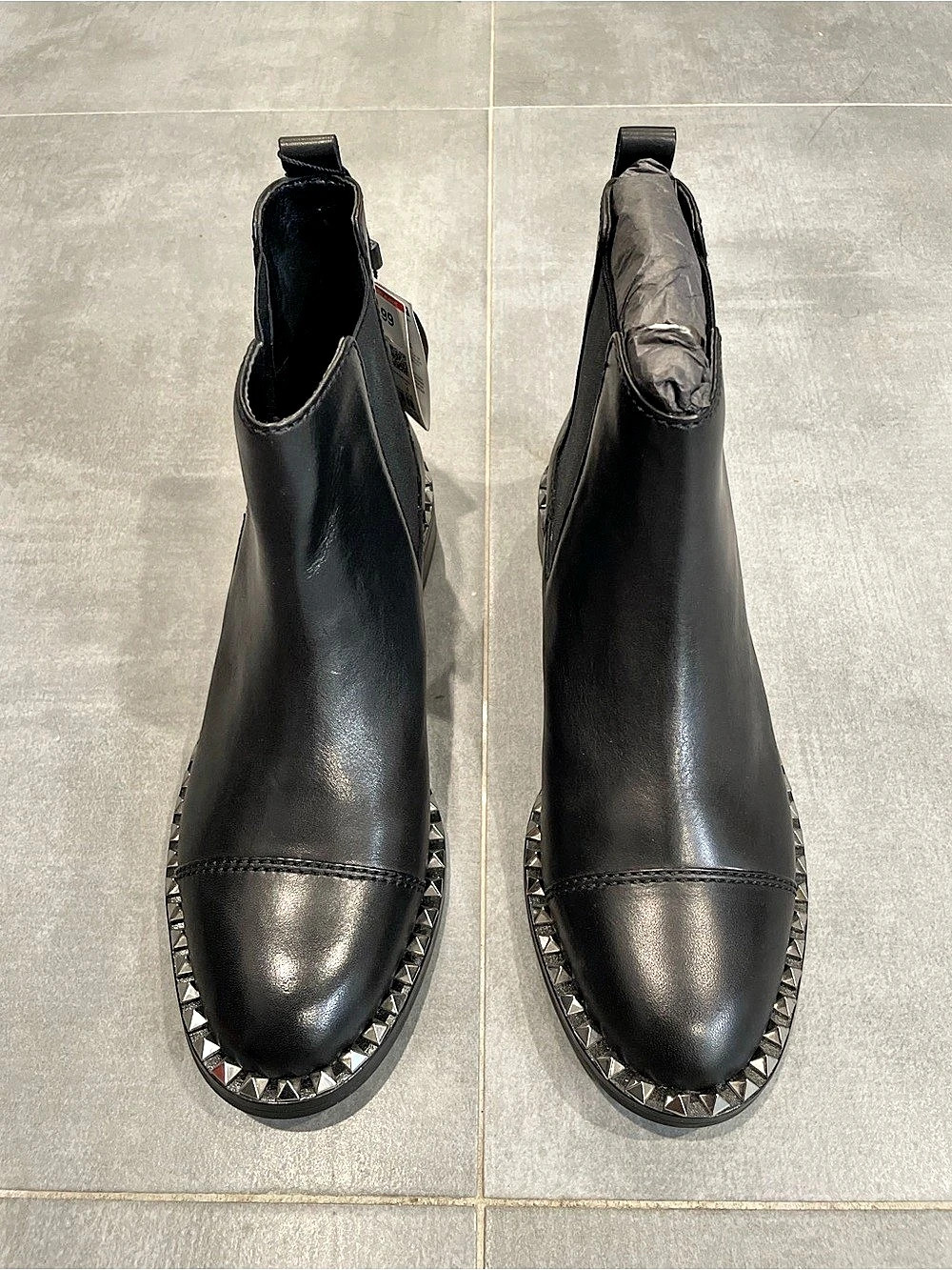 NWT Zara Studded Black Ankle Boots - Sz EU 37/US 6.5